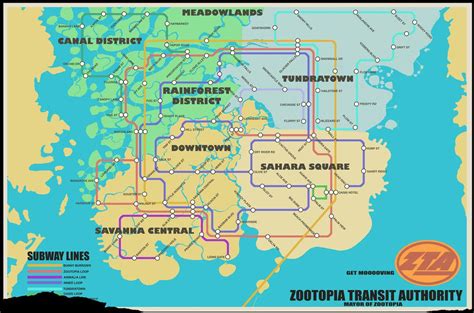 Zootopia Transit Map - official Zootopia Artwork by icey1456 on DeviantArt