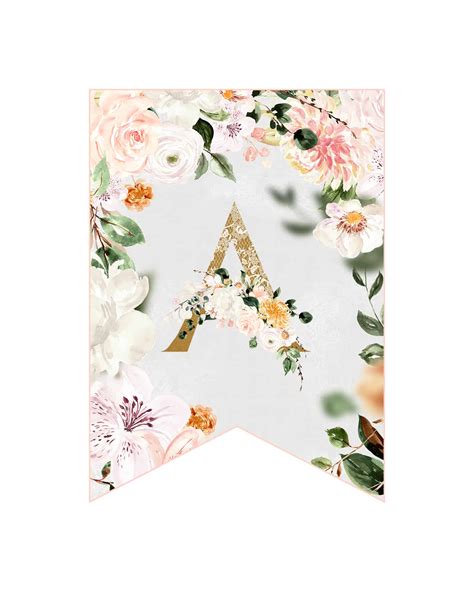 Free Printable Fabulous Floral Banner Set - The Cottage Market