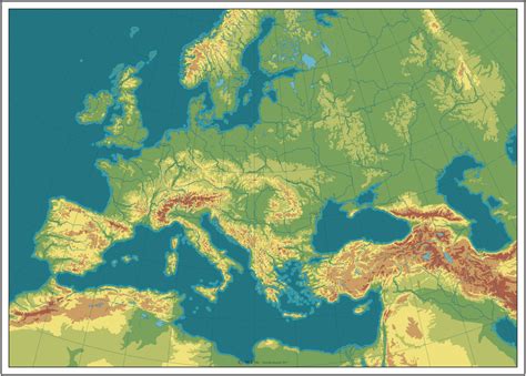 19th century Topographic Map of Europe [2771 × 1984] : MapPorn