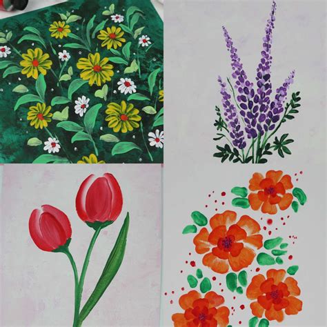 21 Easy Flower Painting Ideas - Craftsy Hacks