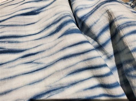 Indigo Dyed Hand Printed Cotton Fabric | OMSutra