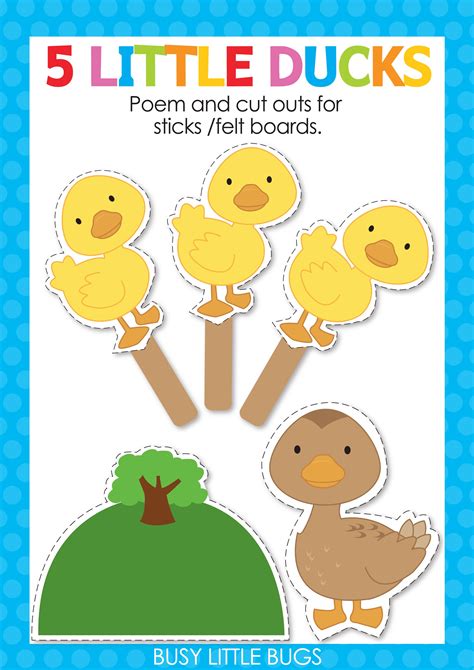 Five Little Ducks Flashcards Making On Computer Flashcard | Flashcards ...