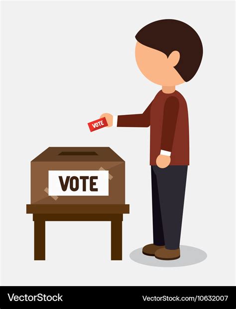 Cartoon elections vote design Royalty Free Vector Image