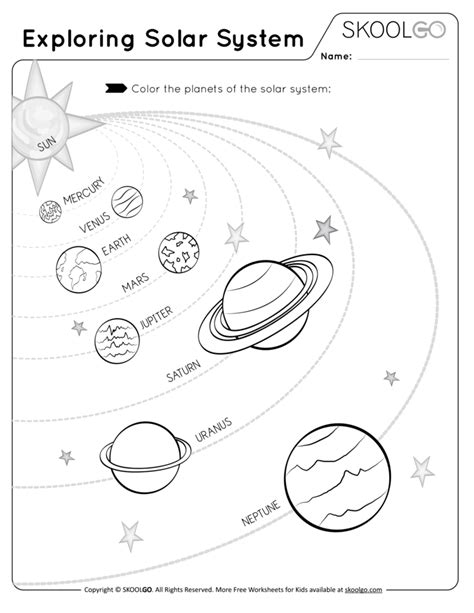 Exploring The Solar System - Free Worksheet for Kids by SKOOLGO.com ...