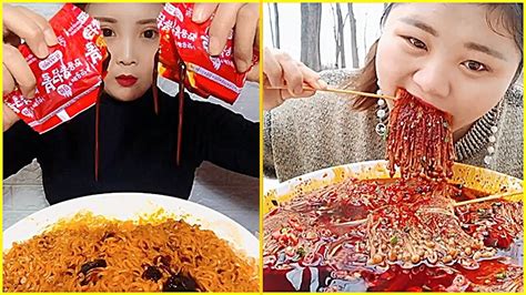 21 Moments - Super Spicy Noodles Eating Challenge #ASMR #MUKBANG ...