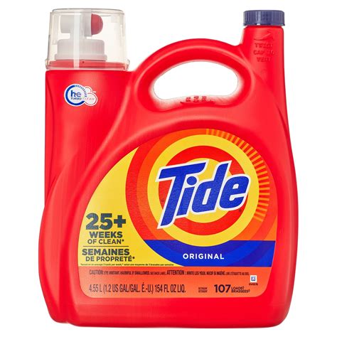 Tide Liquid Laundry Detergent, Original, 107 loads 154 fl oz - Walmart.com