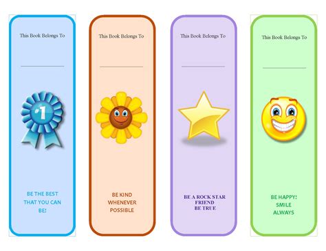 Cute Printable Bookmarks Ready to Print | 101 Activity