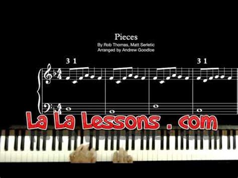 Pieces - Rob Thomas - Piano version/arrangement Cover (sheet music ...