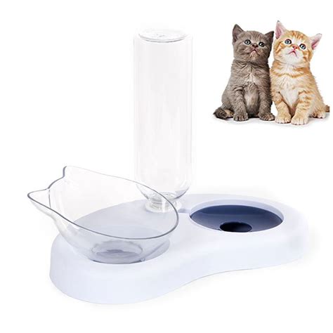 2 in 1 Automatic Water Dispenser Bottle and Detachable Pet Food Bowl ...