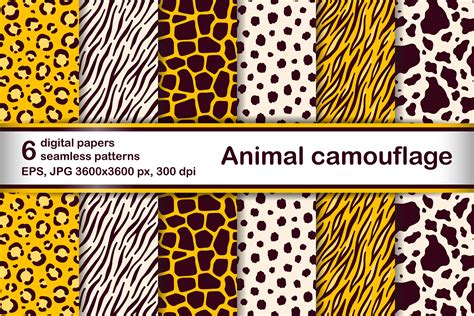 Animals Camouflage Patterns Graphic by xenya1994 · Creative Fabrica