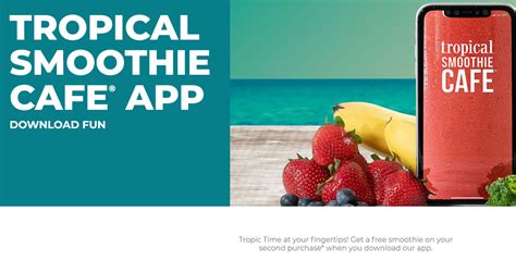 Tropical Smoothie Cafe App Rewards For A Free Smoothie - EatDrinkDeals