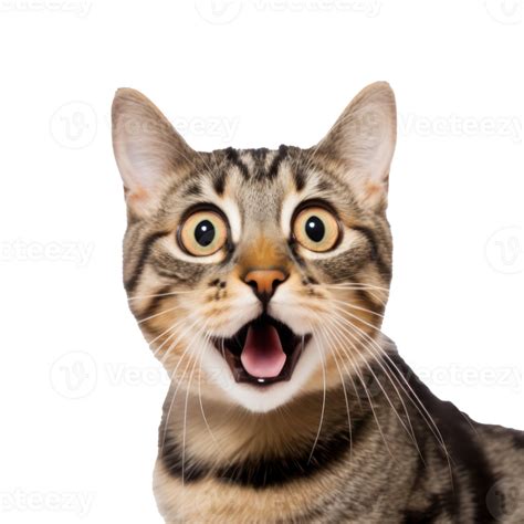 Surprised cat with Huge Eyes. 27395227 PNG