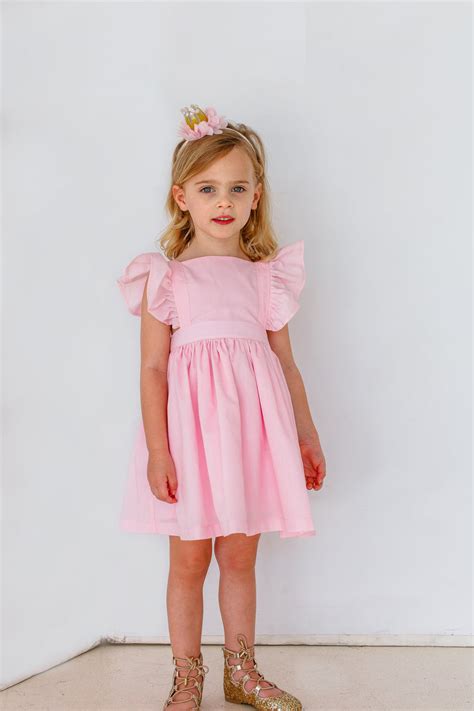 Little Girl’s Pink Pinafore Dress – cuteheads