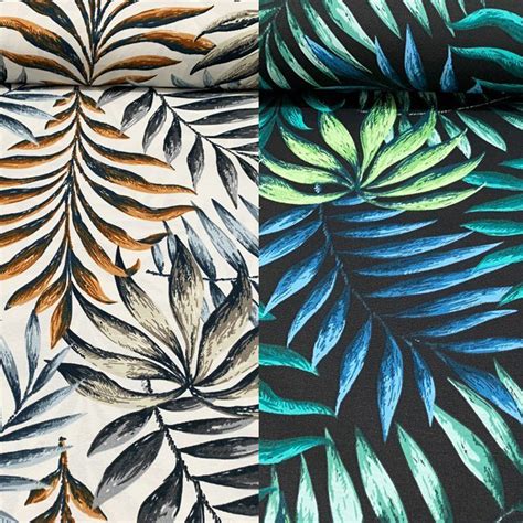 Tropical Upholstery Fabrics by the Yard Waterproof Cotton | Etsy