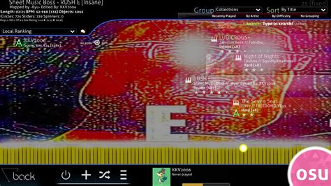 Accelerant and Rush E Osu!Mania Beatmaps [Osu!] [Mods]