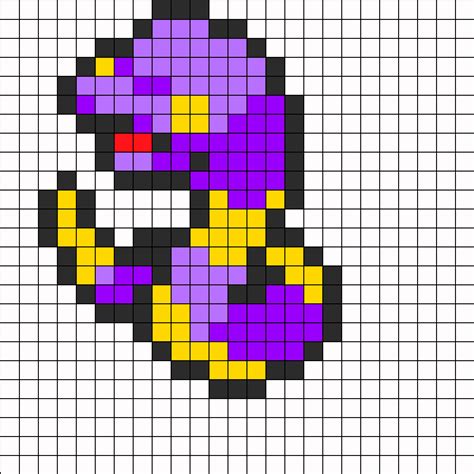 Ekans Pokemon Sprite Perler Bead Pattern | Bead Sprites | Characters ...