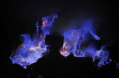 Blue Fire Kawah Ijen Eruption