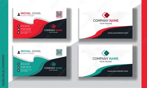 Corporate clean style modern business card design, professional ...