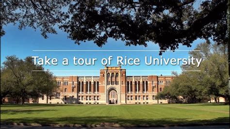 Take a tour of Rice University (2013 Edition) - YouTube