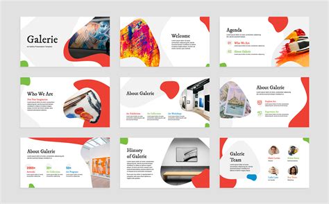 Galerie - Art Gallery Presentation PowerPoint Template for $24