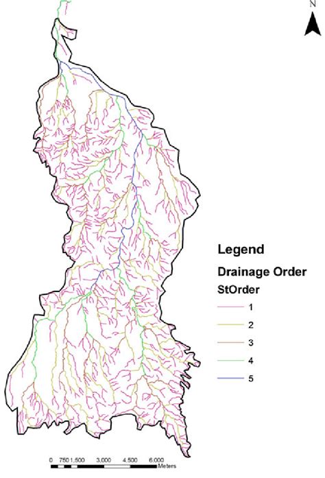 Drainage order map of the area | Download Scientific Diagram