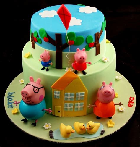 Peppa Pig Cake For Twins - CakeCentral.com