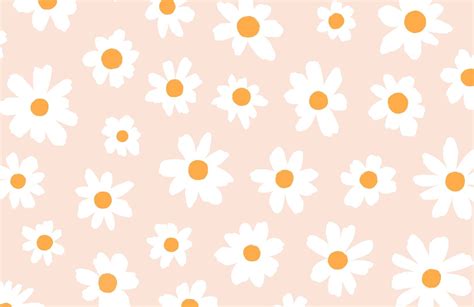 Pink & White Retro Daisy Wallpaper Mural | Hovia | Daisy wallpaper ...