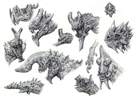 Kaiju Heads | Creature artwork, Dragon artwork fantasy, Monster artwork