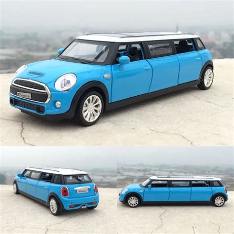 New 1:32 Mini Extended Limousine Metal Toy Cars diecast Model Pull Back ...