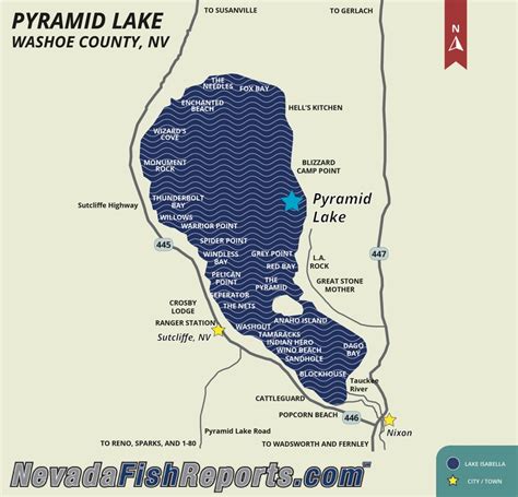 Pyramid Lake - Fish Reports & Map