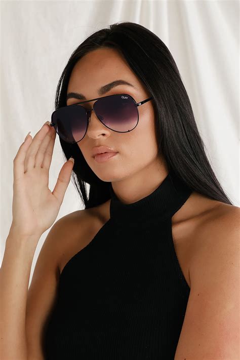 High Key Black Aviator Sunglasses | Black aviator sunglasses, Aviator ...