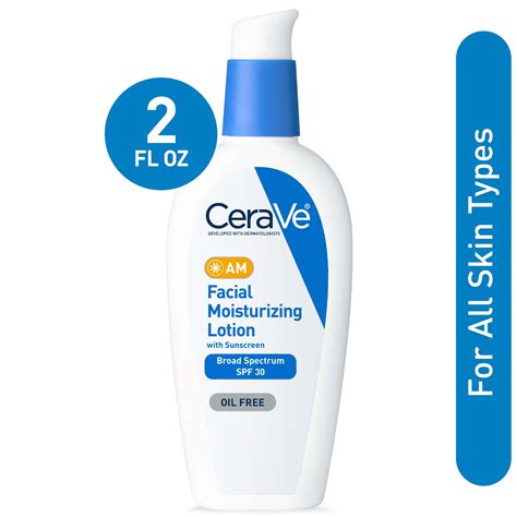 CeraVe AM Face Moisturizer Lotion with Sunscreen SPF 30 for Normal to ...