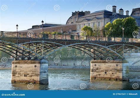 Pont des Arts. stock image. Image of seine, ancient, famous - 27961541