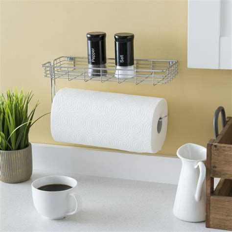 Chrome Plated Steel Wall Mounted Paper Towel Holder with Basket ...