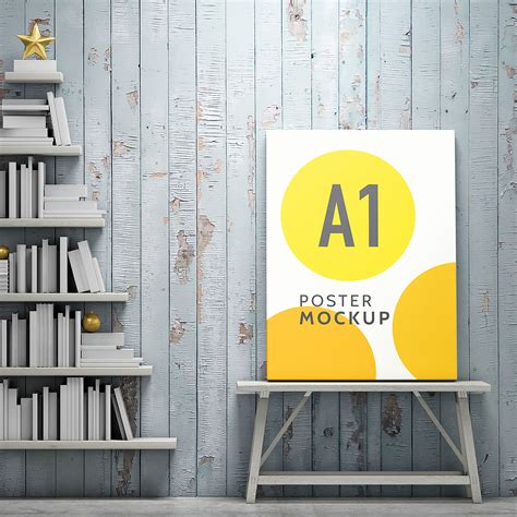 A1 Poster Mockup Free PSD — Free Mockup World