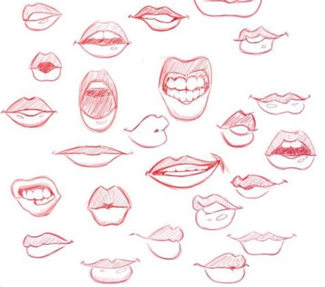 Lip Drawing Reference ~ Character Design References | Boghrawasuke ...