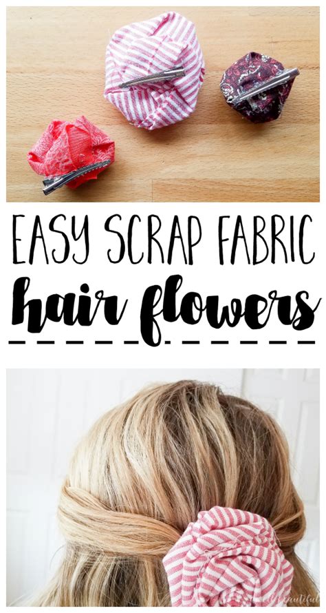 How to Make Easy Scrap Fabric Flowers to Put On Just About Anything ...