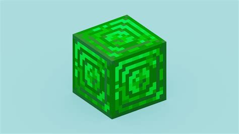 3D Minecraft Emerald Block - TurboSquid 2070124