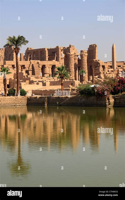 The Sacred Lake of Precinct of Amun-Re, Karnak Temple Complex, Luxor ...