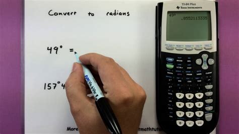 How To Turn Degrees Into Radians On Calculator