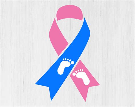 Pregnancy and infant loss awareness ribbon svg Pregnancy and | Etsy