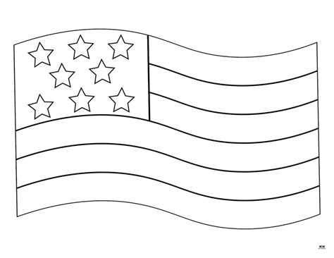 Printable Coloring Pages American Flag