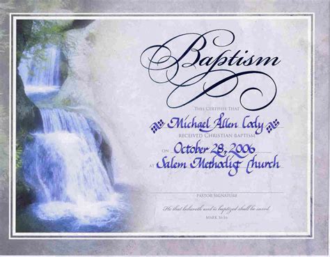 Baptism Certificate Printable