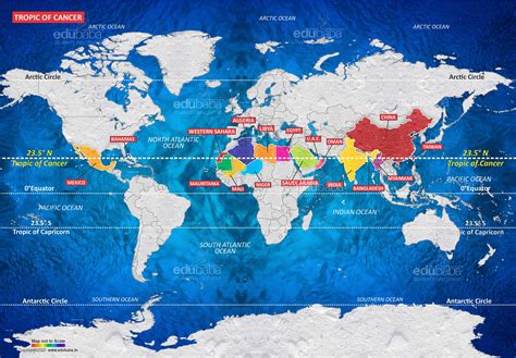 World Map Tropic Of Cancer