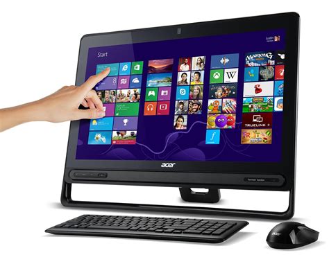 Acer Aspire AZ3-605-UR22 23-Inch All-in-One Touchscreen Desktop (Black ...