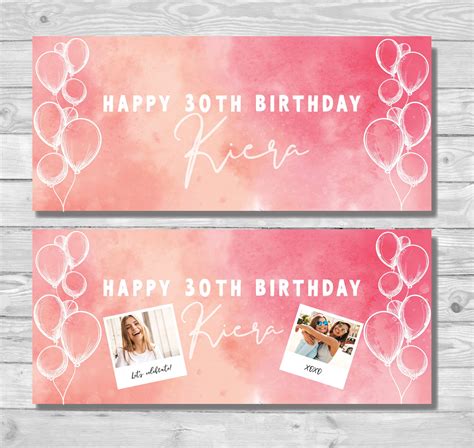 Personalised Birthday Banner Custom Name Banner Birthday | Etsy