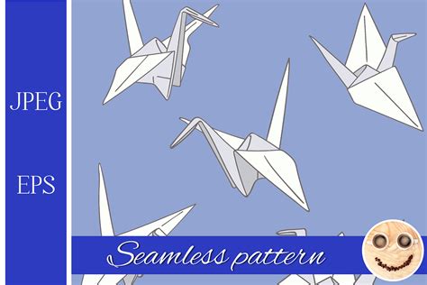 Origami Bird Crane Pattern. Graphic by TasiPas · Creative Fabrica