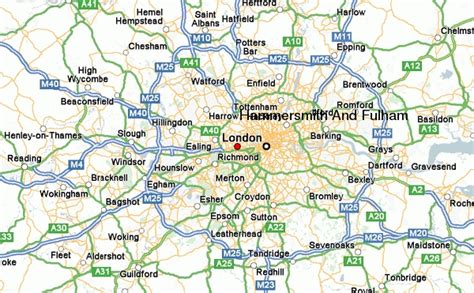 Hammersmith & Fulham Map Region Political | Map of London Political ...