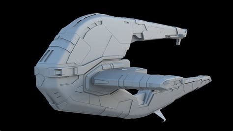 Sci-Fi Spaceship 3D Model by 3dmode