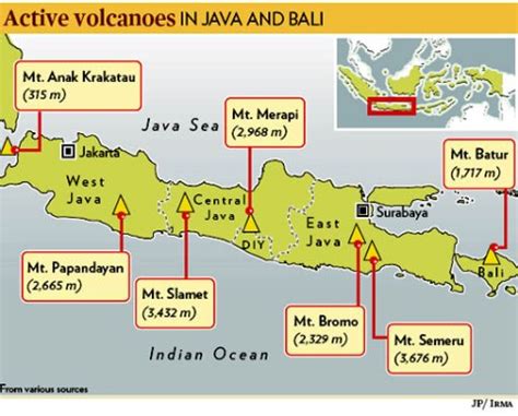 Java active volcano map | Ndeso Adventure specialist in Volcano ...